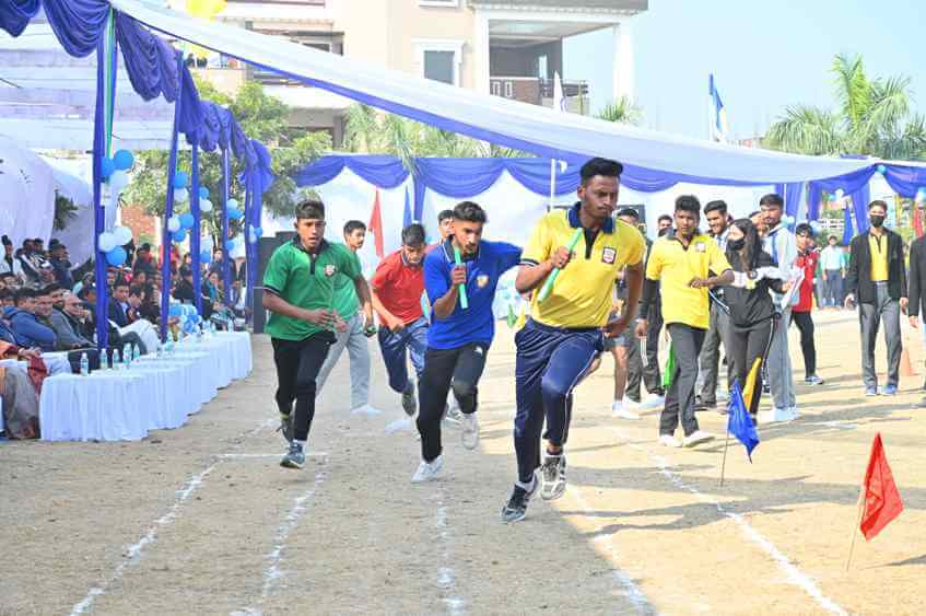 Senior student, boy of Gyan Einstein participitaing race in sports day